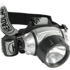 Фонарик налобн. 6 светодиодов + 1 лампа